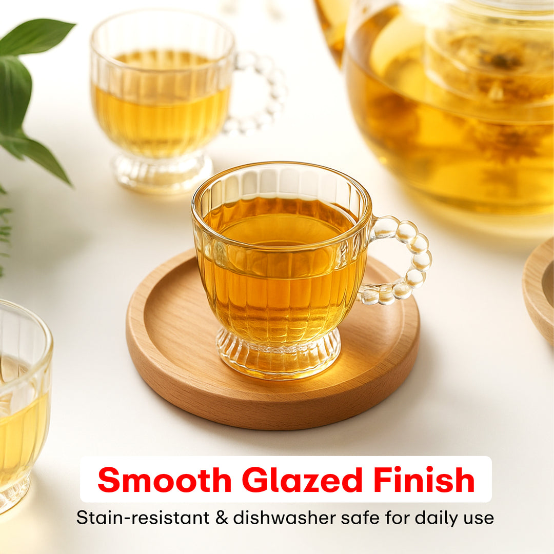 Strip Glass Cup Set  (Set of 6)