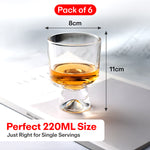 Load image into Gallery viewer, Rioware,230ml 6pc Vision Transparent Large Glass Set | Borosilicate Glass Tumblers for Drinking Water, Cold Drinks | Flame Proof, Microwave &amp; Dishwasher Safe | for Daily use &amp; Gifting without Stripes
