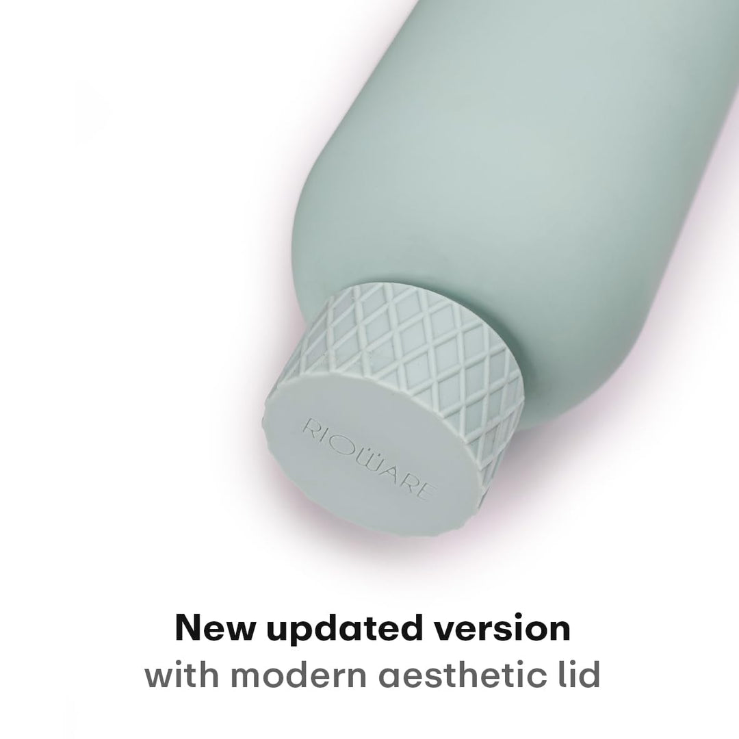 Luxury Insulated Stainless Rubber Coated Steel Water Bottle 24 Hours Hot and Cold - 750ml-Pink New Cap