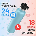 Load image into Gallery viewer, Rioware® Riotuff Insulated Stainless Steel Leak Proof Water Bottle 24 Hours Hot and Cold for School,Office,Gym, Sports, Hiking, Trek, Travel for Men &amp; Women 1Ltr-Blue
