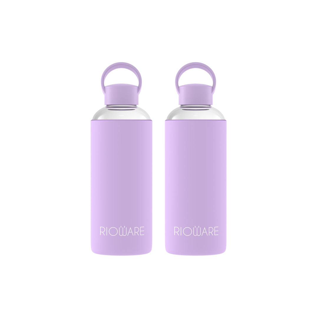 Rioware® Aquashot Borosilicate Glass Water Bottle with Silicon Sleeve (750ml) | Airtight lid | Leak Proof | Silicon Cap | Fridge Water Bottles for Home, Office & Gym -Pack of 01(Black)