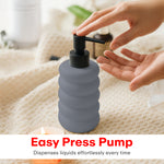 Load image into Gallery viewer, Rioware Outdoor Living Liquid Soap Dispenser, 300ml, Multipurpose Refillable Plastic Pump for Hand Wash, Dish Wash, Shampoo, Kitchen, Bathroom, and Household Use Pack of 1, Round Black
