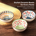 Load image into Gallery viewer, Rioware White Ceramic Bowl Set of 4, 250 ML Each | for Snacks &amp; More, Rice, Dal, Fruits, Salad | Perfect for Christmas Gift &amp; Daily Use
