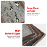 Load image into Gallery viewer, Serving Wooden Trays  Gray Marble Set of 3
