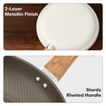 Load image into Gallery viewer, Rioware Aluminium Non-Stick Dosa Tawa | Granite Finish | Induction Base | PFOA Free | High Temperature Resistant Exterior Coating | 24 Cm | White
