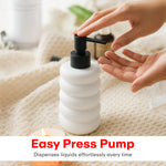 Load image into Gallery viewer, Rioware Outdoor Living Liquid Soap Dispenser, 300ml, Multipurpose Refillable Plastic Pump for Hand Wash, Dish Wash, Shampoo, Kitchen, Bathroom, and Household Use Pack of 1, Round Black
