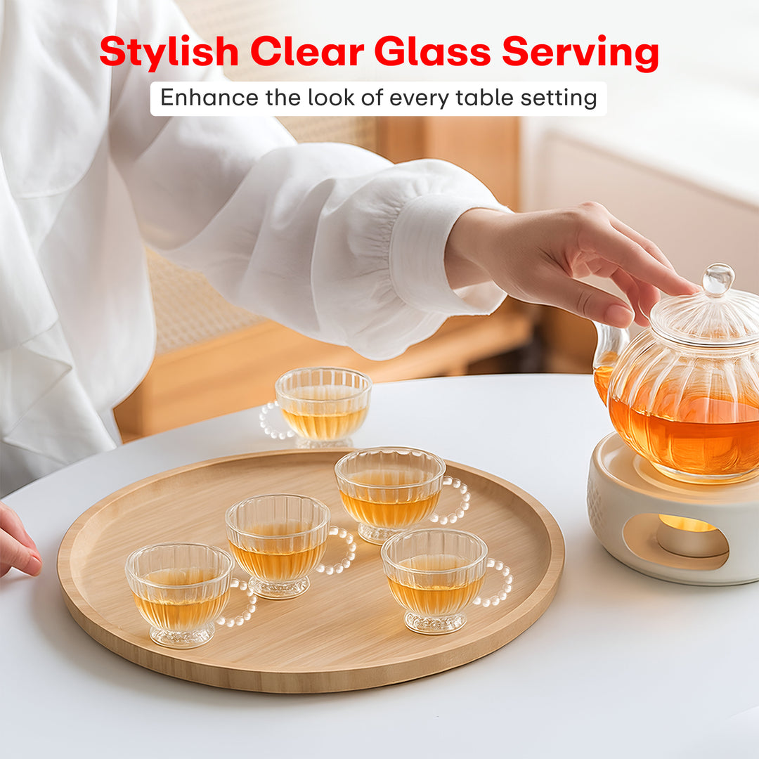 Strip Glass Cup Set  (Set of 6)