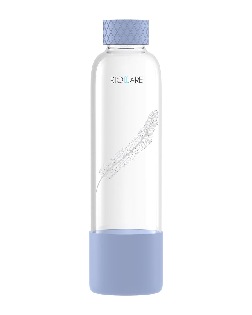 Rioware® Purifa Borosilicate Glass Water Bottle with Silicon Sleeve (750ml) | Airtight lid | Leak Proof | Silicon Cap | Fridge Water Bottles for Home, Office & Gym -Pack of 01(Green)