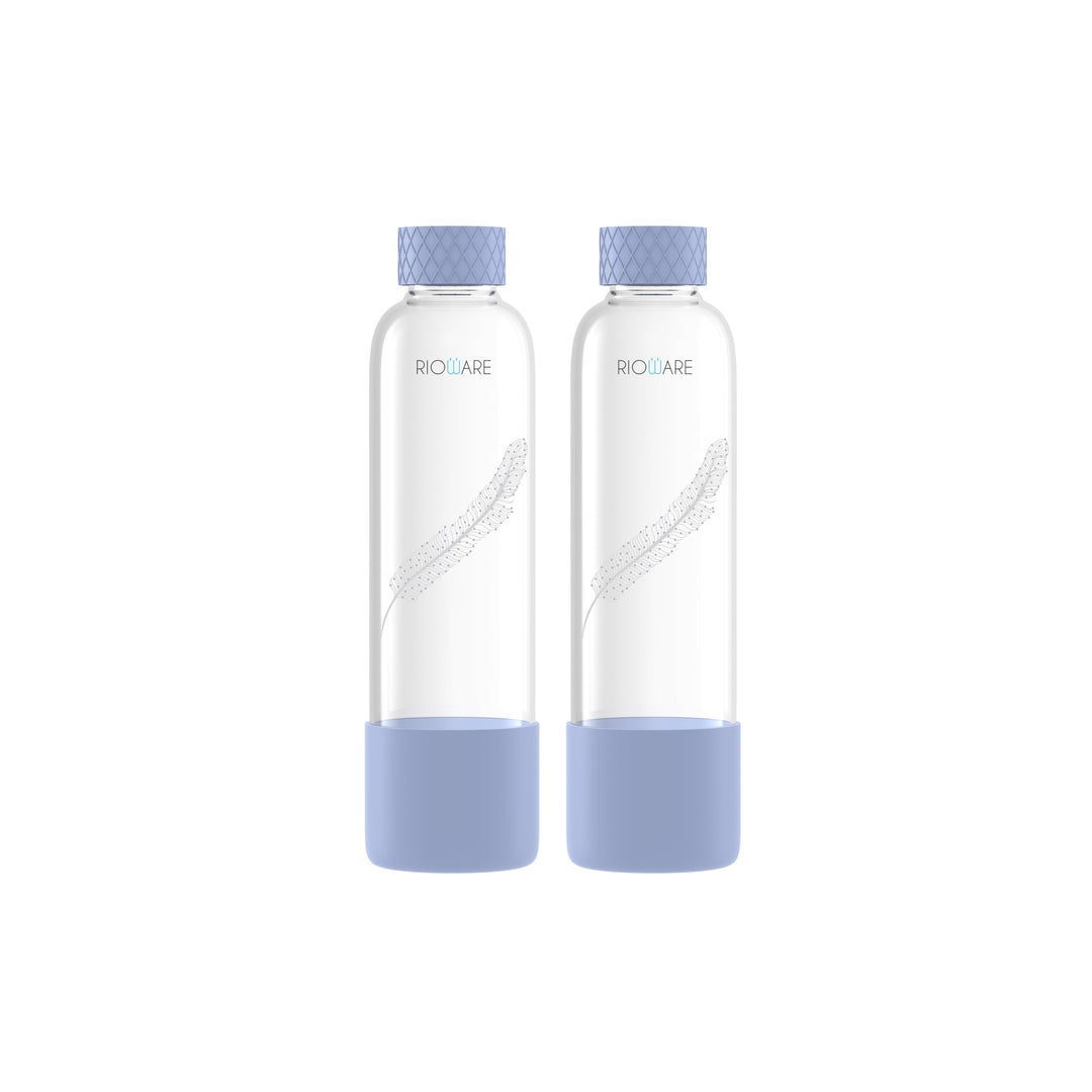 Rioware® Purifa Borosilicate Glass Water Bottle with Silicon Sleeve (750ml) | Airtight lid | Leak Proof | Silicon Cap | Fridge Water Bottles for Home, Office & Gym -Pack of 01(Green)