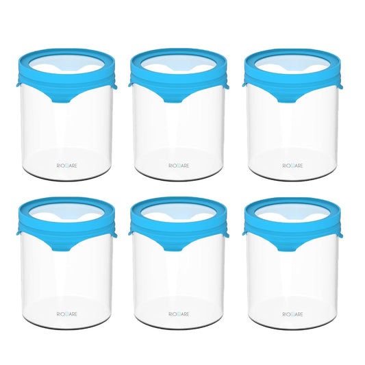 Borosilicate Glass Jar for Kitchen Storage Set of 06 (400ml)