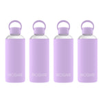 Load image into Gallery viewer, Rioware® Aquashot Borosilicate Glass Water Bottle with Silicon Sleeve (750ml) | Airtight lid | Leak Proof | Silicon Cap | Fridge Water Bottles for Home, Office &amp; Gym -Pack of 01(Black)
