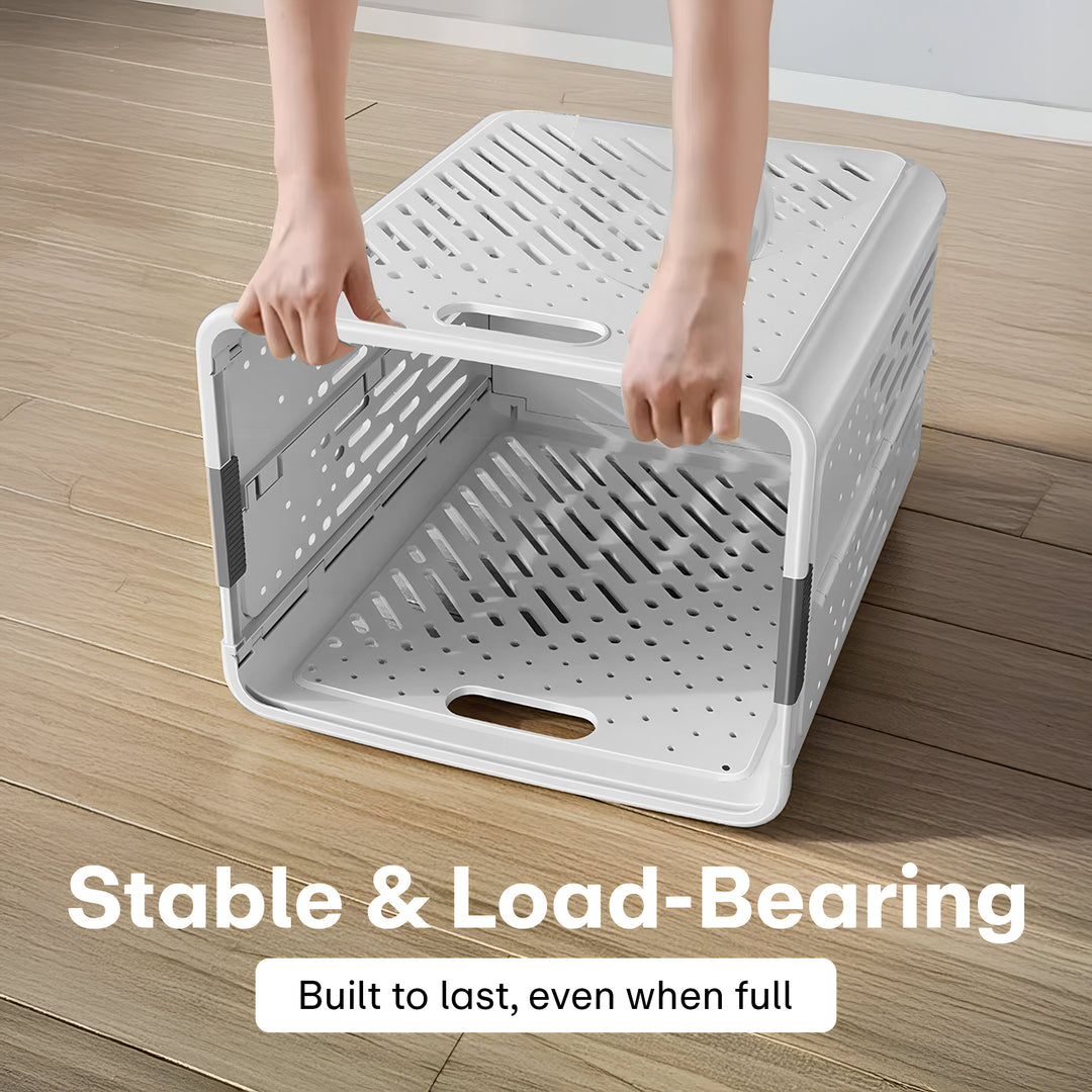 Rioware, Laundry Magic Mover Mini | Foldable Laundry Basket with Wheels & Handles | Breathable Storage Organizer for Clothes, Toys & Daily Essentials |