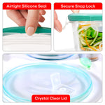Load image into Gallery viewer, Rioware Borosilicate Glass Containers with Lids, 3 pcs Set, 400ml, 650 ml &amp;1000ml, Kitchen, Microwave, Oven &amp; Freezer Safe, Baking Dish, Rectangle, Baking Tray, Scratch Resistant, round
