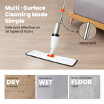 Load image into Gallery viewer, Rioware Delite Spray Mop for Dry and Wet Floor Cleaning with Washable Microfiber Pad - with 800ml Refillable Bottle for Wooden Floor, Hardwood, Marble, Laminate, Ceramic Tiles, and for Dust Cleaning
