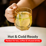 Load image into Gallery viewer, Rioware Clear Round Shaped Glass Coffee Cup, Glassware Tea Cup, Tea Cups for Hot Beverages with Handle, Transparent Glass Tea Cup Set for Coffee, Tea, Milk - 6 Pieces, White, 250 ml
