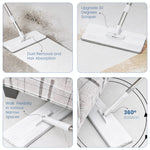 Load image into Gallery viewer, Rioware Flat Mop for Home Cleaning Floor / 360° Rotating Microfiber Mops for Floor Cleaning | Hands-Free Squeeze (White)
