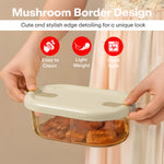 Load image into Gallery viewer, Rioware Slim High Microwave Safe Office Two Compartment Lunch Box Set | Borosilicate Glass | Safety Lock Airtight Tiffin Containers 750ml | Transparent,
