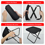 Load image into Gallery viewer, Rioware Folding Stool 110Kg, with Brown Color, Mini Outdoor Camping Stool, Portable Small,Lightweight Hunting Seat with Zippered Carrying Bag, Folding Slacker Chairs for Fishing Travelling Picnics
