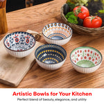 Load image into Gallery viewer, Rioware White Ceramic Bowl Set of 4, 250 ML Each | for Snacks &amp; More, Rice, Dal, Fruits, Salad | Perfect for Christmas Gift &amp; Daily Use
