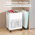 Load image into Gallery viewer, Rioware, Laundry Magic Mover Mini | Foldable Laundry Basket with Wheels &amp; Handles | Breathable Storage Organizer for Clothes, Toys &amp; Daily Essentials
