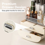 Load image into Gallery viewer, Rioware Luxury Multi Function Make Up Case Cosmetic Storage Box,Cosmetics Skin Care Products Jewelry Organizer Case Lipstick Box - Creamy White
