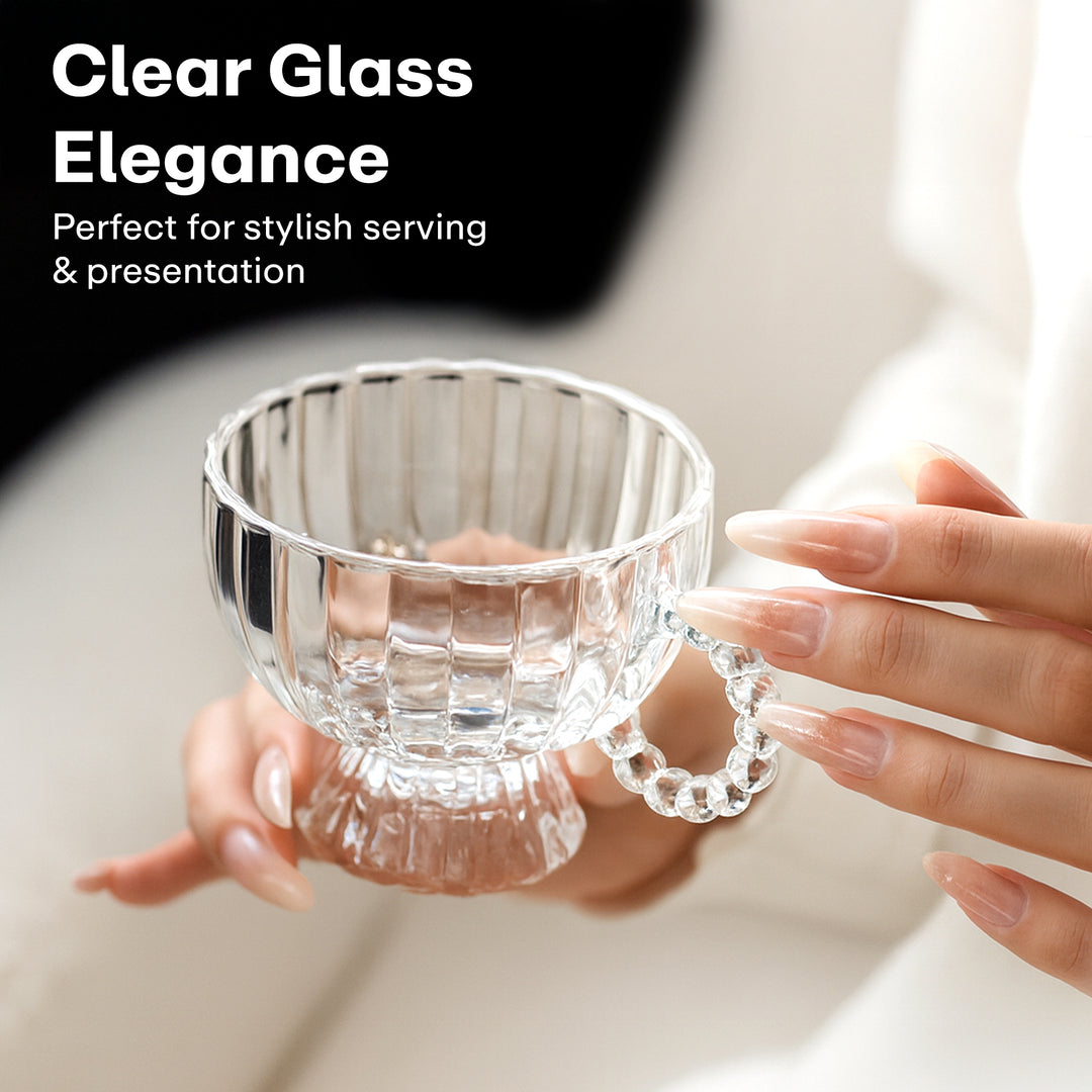 Strip Glass Cup Set  (Set of 6)