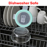 Load image into Gallery viewer, Rioware Borosilicate Glass Containers with Lids, 3 pcs Set, 400ml, 650 ml &amp;1000ml, Kitchen, Microwave, Oven &amp; Freezer Safe, Baking Dish, Rectangle, Baking Tray, Scratch Resistant, round
