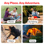 Load image into Gallery viewer, Rioware Folding Stool 110Kg, with Brown Color, Mini Outdoor Camping Stool, Portable Small,Lightweight Hunting Seat with Zippered Carrying Bag, Folding Slacker Chairs for Fishing Travelling Picnics
