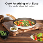 Load image into Gallery viewer, Rioware Aluminium Non-Stick Dosa Tawa | Granite Finish | Induction Base | PFOA Free | High Temperature Resistant Exterior Coating | 24 Cm | White
