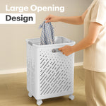 Load image into Gallery viewer, Rioware, Laundry Magic Mover Mini | Foldable Laundry Basket with Wheels &amp; Handles | Breathable Storage Organizer for Clothes, Toys &amp; Daily Essentials |
