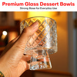 Load image into Gallery viewer, Rioware,230ml 6pc Vision Transparent Large Glass Set | Borosilicate Glass Tumblers for Drinking Water, Cold Drinks | Flame Proof, Microwave &amp; Dishwasher Safe | for Daily use &amp; Gifting with Stripes
