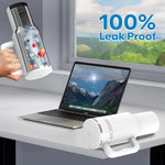 Load image into Gallery viewer, 1200 ML Stainless Steel Tumbler Hot and Cold with Handle and 2 Lid and 2 Straw with Silicone Sleeve, Double Insulated Cup 100% Leak Proof Mug Cupholder for Gym, Travelling
