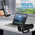 Load image into Gallery viewer, 1200 ML Stainless Steel Tumbler Hot and Cold with Handle and 2 Lid and 2 Straw with Silicone Sleeve, Double Insulated Cup 100% Leak Proof Mug Cupholder for Gym, Travelling
