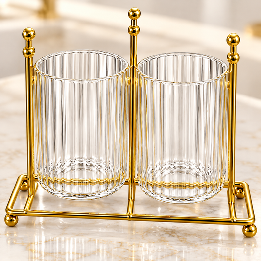 2 in 1 Glass Dry Fruit and Snack Holder
