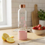 Load image into Gallery viewer, Purifa Borosilicate Glass Water Bottle With Silicon Sleeve 750ml Green