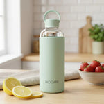 Load image into Gallery viewer, Aquashot Borosilicate Glass Water Bottle With Silicon Sleeve 750ml Black