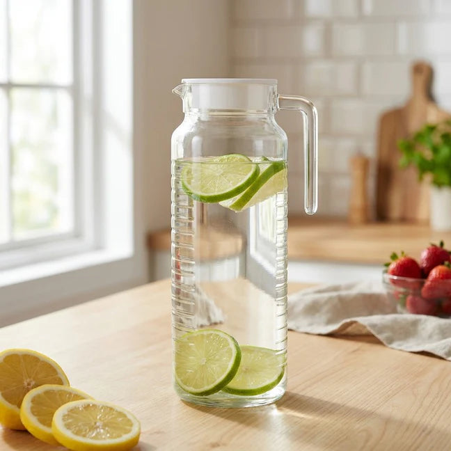 Striped Glass Jug 1000 Ml