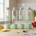 Load image into Gallery viewer, Purifa Pro Borosilicate Glass Water Bottle With Silicon Sleeve 750ml Blue