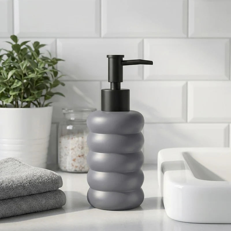 Outdoor Living Ceramic Liquid Soap Dispenser 300ml Black