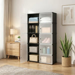 Load image into Gallery viewer, Wardrobe Organizer 8 Shelves Transparent