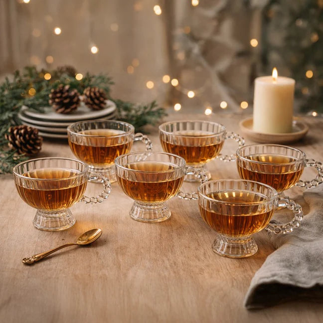 Strip Glass Cup Set  (Set of 6)