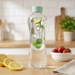 Load image into Gallery viewer, Glass Water Bottle 1 Litre Blue