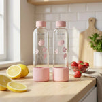 Load image into Gallery viewer, Purifa Pro Borosilicate Glass Water Bottle With Silicon Sleeve 750ml Blue