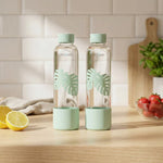 Load image into Gallery viewer, Purifa Pro Borosilicate Glass Water Bottle With Silicon Sleeve 750ml Blue