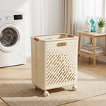 Load image into Gallery viewer, Laundry Magic Mover Foldable Laundry Basket With Wheels &amp; Handles Extra Large