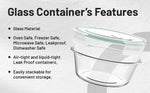 Load image into Gallery viewer, Rioware® Glass Airtight Container Set For Food Storage | Leak Proof | Lunch Box for Office, Fridge &amp; School (400ml +650ml - Set of 02) - Transparent
