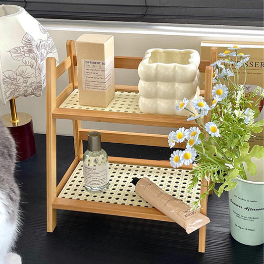 Bamboo Tier Organizer Rack