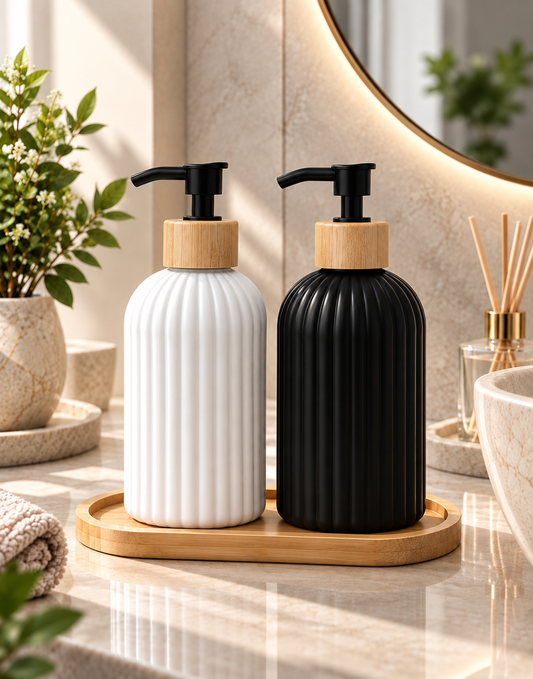 Modern Ribbed Soap Dispensers