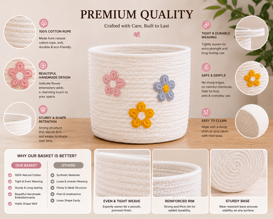 Decorative Cotton Rope Basket