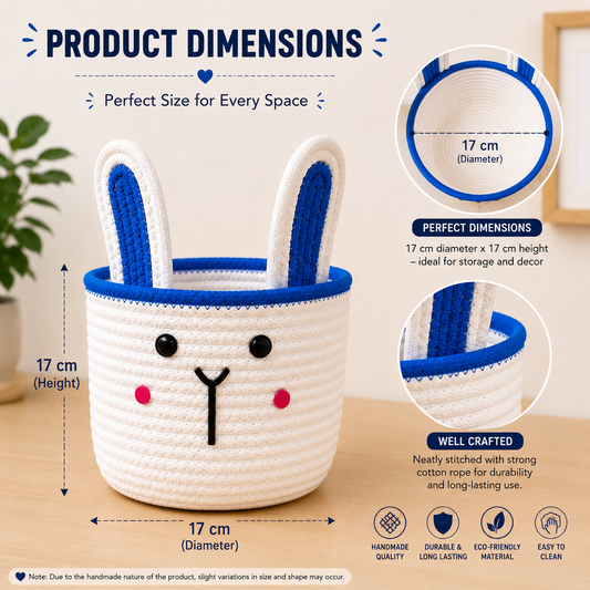 Cute Bunny Rope Storage Basket